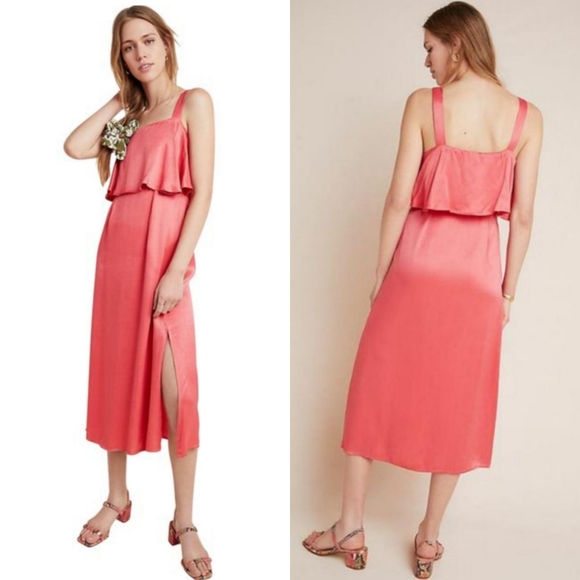 Anyhropologie Red Bl-nk Shelley Cocktail Dress